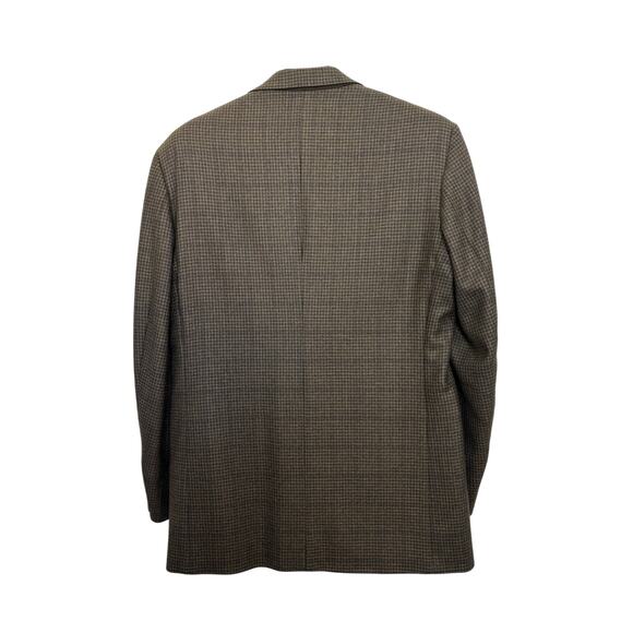 Oscar De La Renta Men’s Wool Cashmere Brown Tweed Sport Coat Blazer Size 42L - Picture 2 of 8